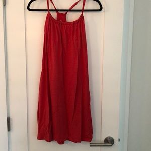 Icebreaker red merino wool racer back dress xs
